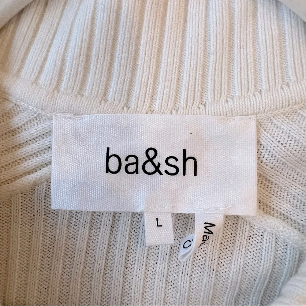ba&sh White Ribbed Knit Top - Picture 4 of 8